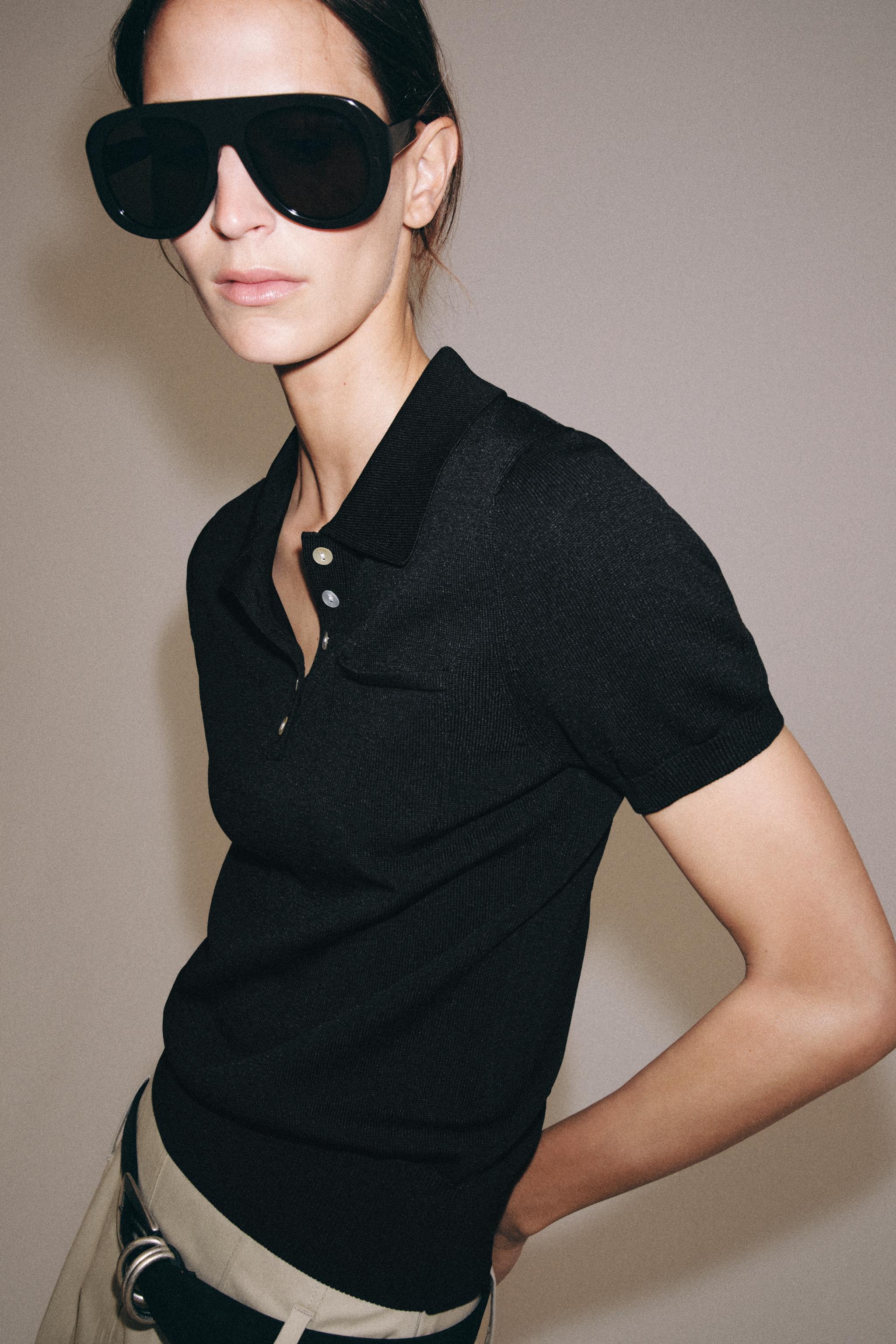 SHORT SLEEVE KNIT POLO SHIRT